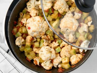 Žiedinė kopūstai su cukinijomis Žingsnis 8