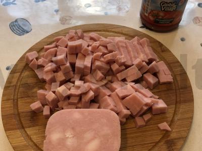 Grikių košė su kumpiu pomidorų padaže Žingsnis 5