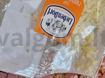 Sultinga pica su sūriu ir dešra Žingsnis 2