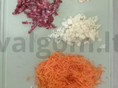 Sūrio sriuba su rūkytomis dešromis Žingsnis 2