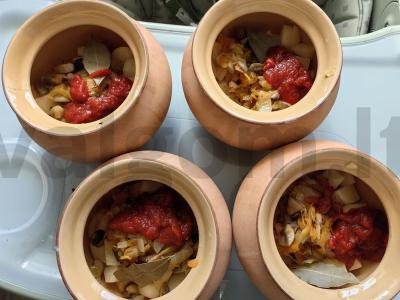 Kepama kiauliena su pievagrybiais puoduose Žingsnis 7