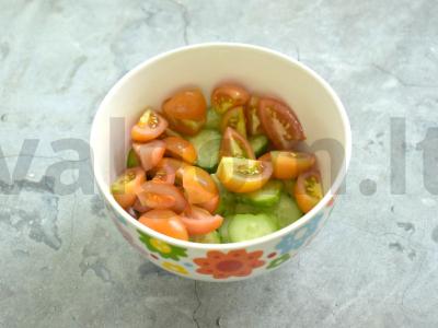 Daržovių salotas su medaus-garstyčių padažu Žingsnis 2