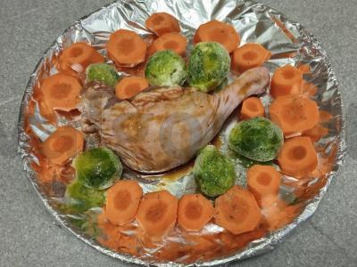 Anties šlaunelė citrininėje marinate, kepta su daržovėmis Žingsnis 6