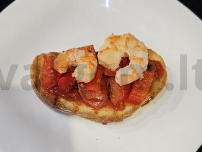 Brusketa su daržovėmis ir Kamčiatkos krabu Žingsnis 9