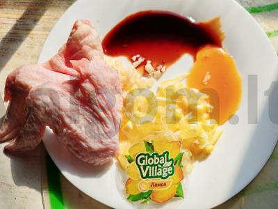 Auksiniai vištienos sparneliai citrinos-medaus padaže Žingsnis 3