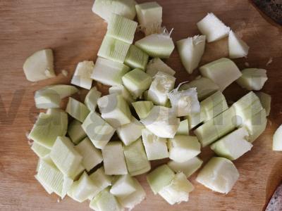 Troškinta bulvė ir cukinija su faršu Žingsnis 1