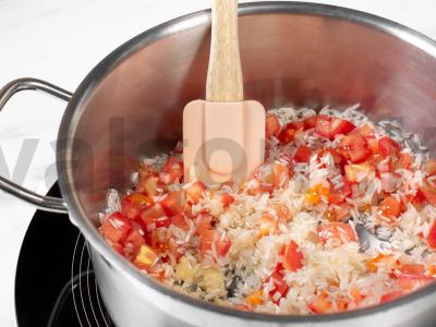 Raudonas ryžiai su pomidorų pasta Žingsnis 3