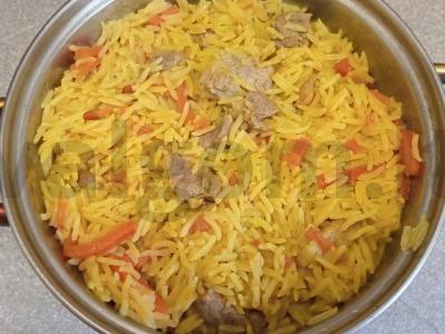 Plovas su kiauliena ir basmati ryžiais Žingsnis 9