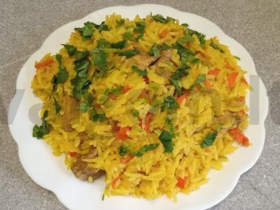 Plovas su kiauliena ir basmati ryžiais pagrindine nuotrauka