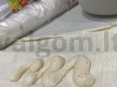 Grybų ritinys „Rudens kelmas“ Žingsnis 2