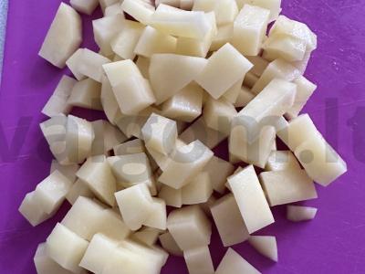 Keptas bulves ant keptuvės su pievagrybiais Žingsnis 1