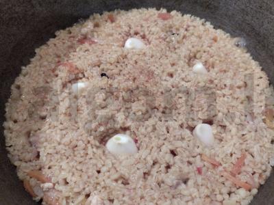 Originalus bulguro plovas su vištiena ir pomidorais Žingsnis 8