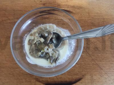 Pieninis padažas su grybais Žingsnis 3