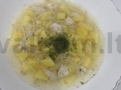 Greitas vištienos filė ir makaronų sriuba Žingsnis 7