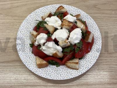 Paprastas salotas su stracciatella Žingsnis 4