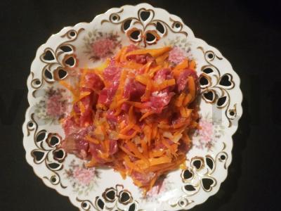 Jautienos guliašas su morkomis ir svogūnais Žingsnis 3