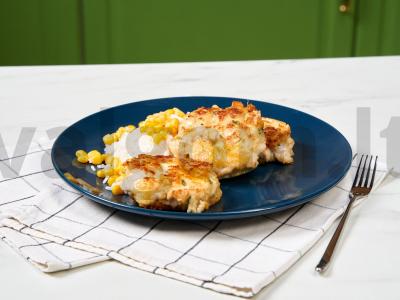 Sūrio vištienos kotletai su ryžiais pagrindine nuotrauka