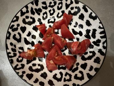 Salotas su traškiais baklažanais ir varškės sūriu Žingsnis 4