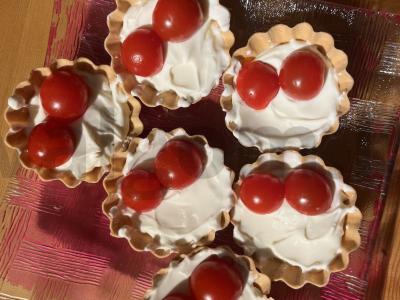 Tartaletės su lydytu sūriu ir upėtakiu Žingsnis 4