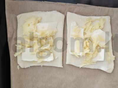 Sluoksniuota tešla su sūriu ir džiovintais pomidorais Žingsnis 5