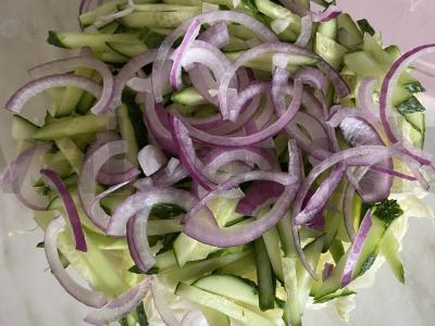 Kopūstų salotas su krapais „Lengvas“ Žingsnis 3