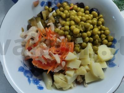 Vinegretas su kopūstais pagal korėjietišką receptą Žingsnis 4