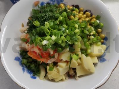 Vinegretas su kopūstais pagal korėjietišką receptą Žingsnis 5