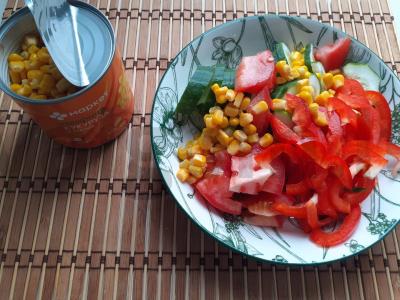 Daržovių salotas su kukurūzais ir garstyčių padažu Žingsnis 4