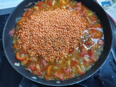 Lęšių košė su daržovėmis Žingsnis 4