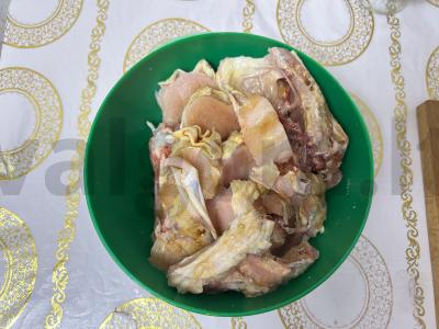 Namų kepta vištiena maiše su bulvėmis naminiu būdu Žingsnis 1