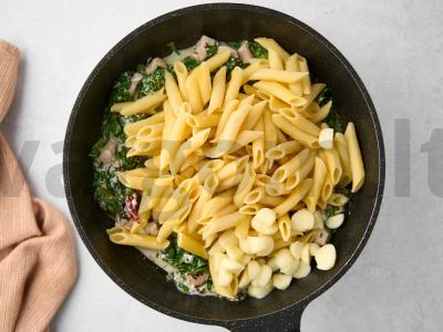 Makaronai su špinatais Žingsnis 10