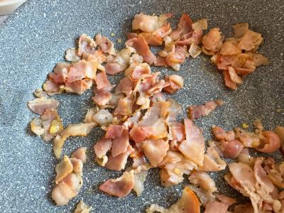 Orzo su bekonu ir parmezanu Žingsnis 2