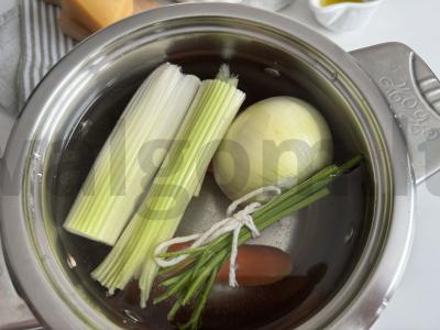 Risotto su krevetėmis ir petražolėmis Žingsnis 1