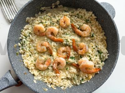 Risotto su krevetėmis ir petražolėmis Žingsnis 5