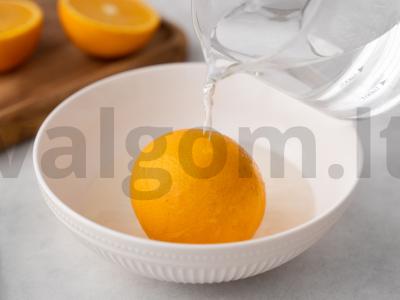Šaldytų apelsinų sultys Žingsnis 1