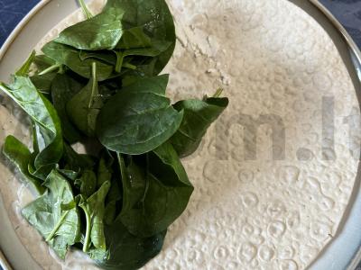 Pusryčiai „Karališki“ su raudonąja žuvimi ir špinatais Žingsnis 1