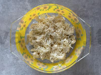 Kepta žiedinė kopūstai su majonezu ir sūriu Žingsnis 3