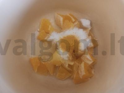 Apelsinų kisielius su maltu ciberžole Žingsnis 2