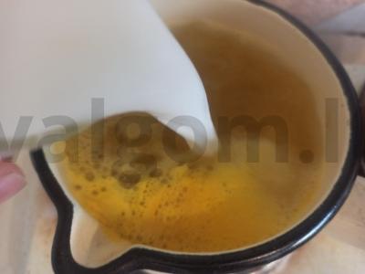 Apelsinų kisielius su maltu ciberžole Žingsnis 6