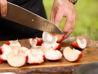 Nektarinai su halumi sūriu ant grotelių Žingsnis 3