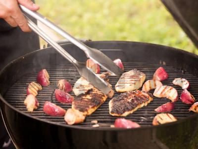 Nektarinai su halumi sūriu ant grotelių Žingsnis 8