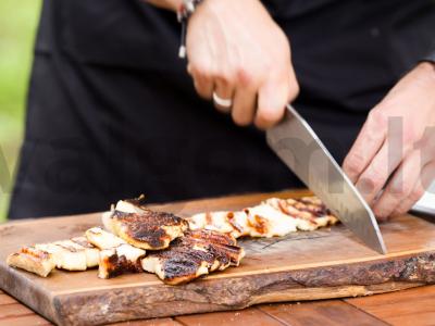 Nektarinai su halumi sūriu ant grotelių Žingsnis 10