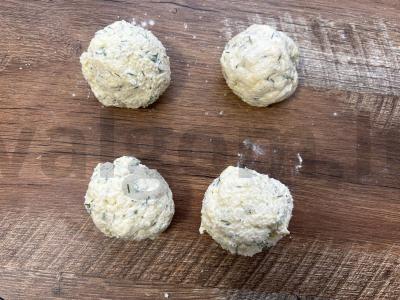 Varškės žiedai su sūriu ir krapais arbatai Žingsnis 6