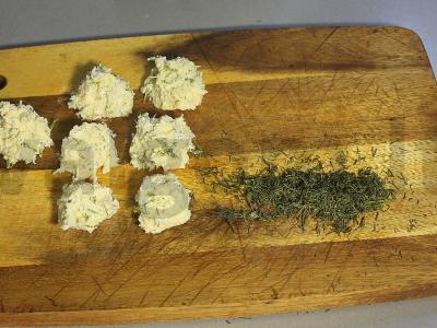 Krekeriai su sūrio ir kiaušinio įdaru Žingsnis 3