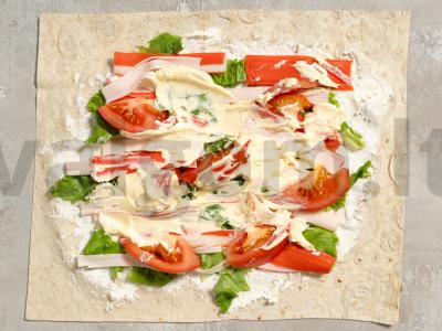 Tortilija su daržovėmis Žingsnis 4