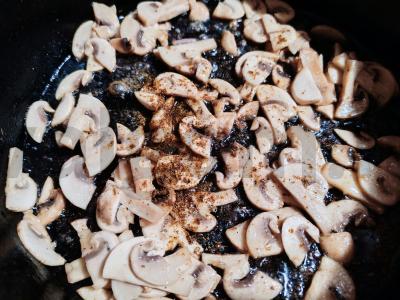 Lavašas su grybais ir pomidorais Žingsnis 4