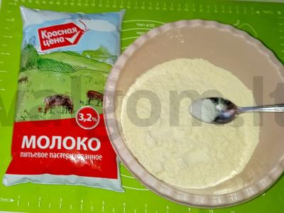 Belyaši ant mielinės tešlos Žingsnis 2