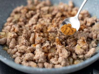 Faršo ir sūrio apkepas orkaitėje Žingsnis 4