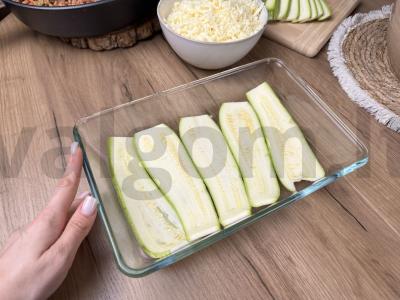 Cukinijų lazanja su mocarela Žingsnis 6