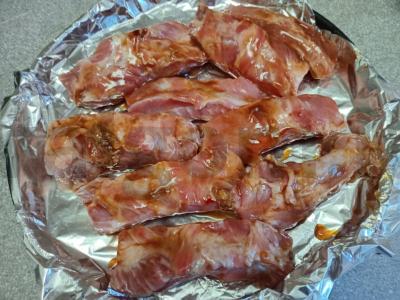 Kepti kiaulienos šonkauliukai terijaki padaže su medumi ir citrina Žingsnis 4